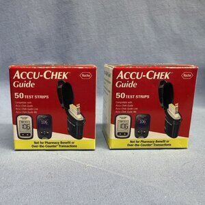 Accu-Chek Guide Test Strips 100 Count Diabetic Blood Glucose Testing Exp 4/2024